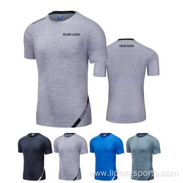 custom printing blank plain compression men t-shirt